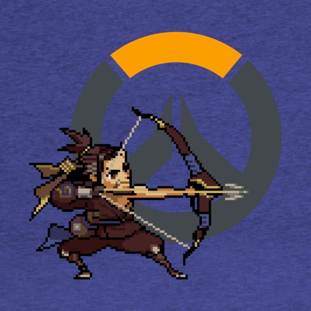 Overwatch - 16-Bit Hanzo W/ Logo by wyckedguitarist